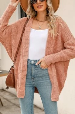 CUPSHE Galia Chinlon Knit Open-Front Cardigan