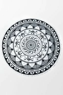 CUPSHE Boho Print Tassel Beach Blanket