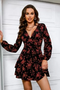 CUPSHE The Best Belted Floral Print Wrap Dress Clothing