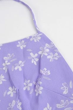 CUPSHE Kaylan Fitted Waisted Ditsy Tie A-Shape Dress