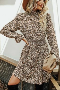 CUPSHE Paulina Ditsy Floral Smocked Mini Dress