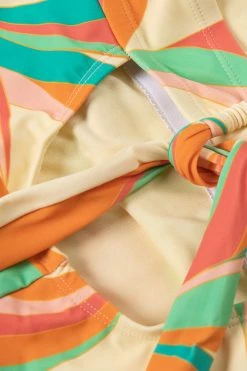 CUPSHE One Pieces Dancing Ribbon Square Neck Tummy Control Plus Size One Piece