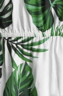 CUPSHE Clothing Violet Tropical One Shoulder Ruffle Dress