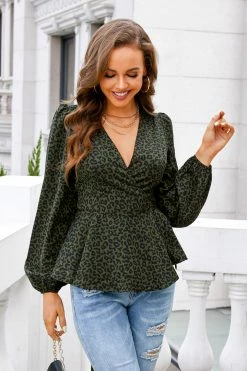 CUPSHE Clothing Profess The Love Belted Leopard Print Wrap Top