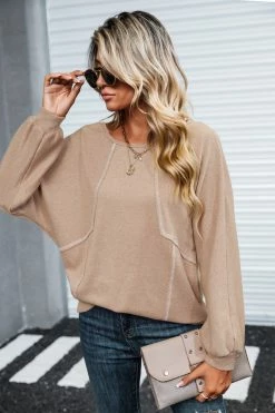 CUPSHE Clothing Take The Lead Inverted-Seam Sweatshirt