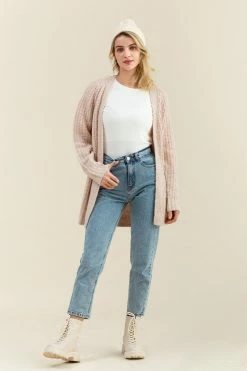 CUPSHE Nectar Pink Front Open Cardigan