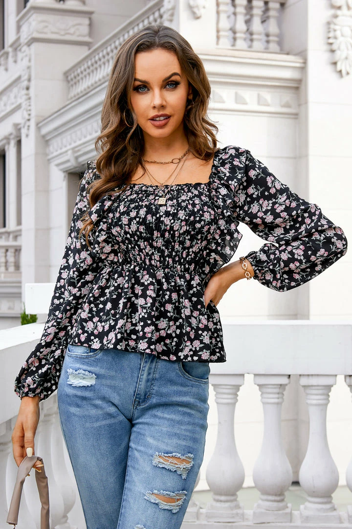 Best reviews of ๐ CUPSHE Clothing Kylee Ditsy Floral Smocked Milkmaid Top ๐ 5 CUPSHE Clothing Kylee Ditsy Floral Smocked Milkmaid Top