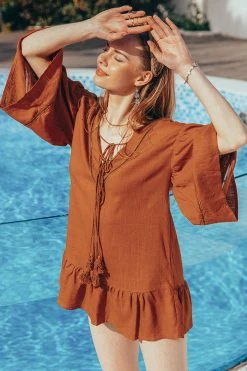 CUPSHE Lilah Cut Out Fringe A-Shape Dress