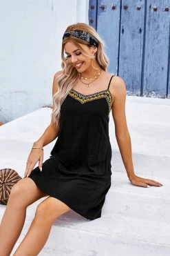 CUPSHE Clothing Glenda V-neck Adjustable Straps Short A-Shape Dress