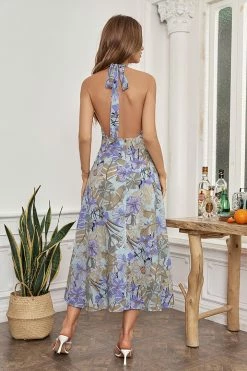 CUPSHE Miramar Floral Halter Neck Dress