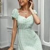New ๐ CUPSHE Haven Tie Waist Gingham A-Shape ๐ Dress ๐ 2 CUPSHE Haven Tie Waist Gingham A-Shape Dress