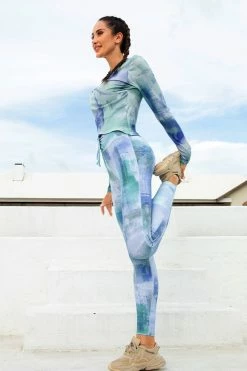 CUPSHE Soft Focus Tie Dye Drawstring Leggings