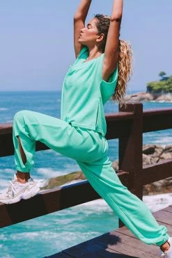 CUPSHE Honey Elastic Waisted Sweatpants Clothing