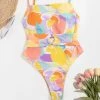 CUPSHE One Pieces Luminescent Belted O Ring Square Neck One Piece Swimsuit