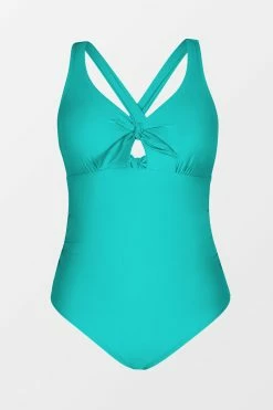 CUPSHE Arizona Road Trip Bunny Tie Shirred Plus Size One Piece Swimsuit