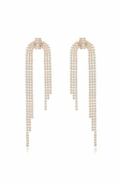 CUPSHE Clothing Spotlight Rhinestone Box Chain Duster Earrings