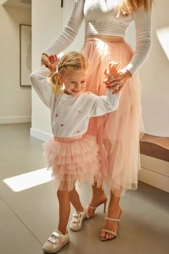 CUPSHE Clothing Starlight Toddler Girls Heart Print Sweater