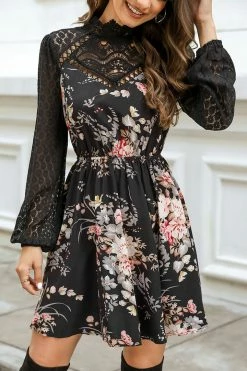 CUPSHE Renita Floral Embroidered Lace Dress Clothing