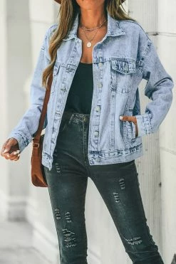 CUPSHE Karma Acid Wash Denim Jacket Clothing