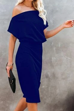 CUPSHE Dresses Best Sellers Buffy Off-the-Shoulder Dolman Sleeve Midi Dress