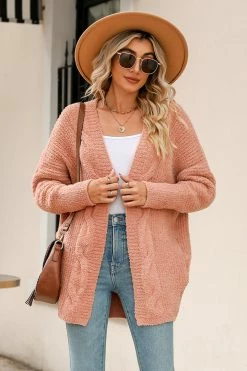 CUPSHE Galia Chinlon Knit Open-Front Cardigan