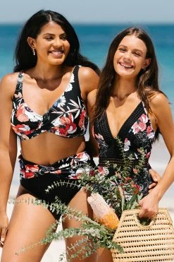 CUPSHE Marina Floral One Piece Swimsuit