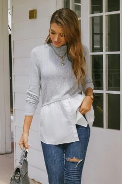 CUPSHE The Simple Life Mock Neck Combo Top Clothing
