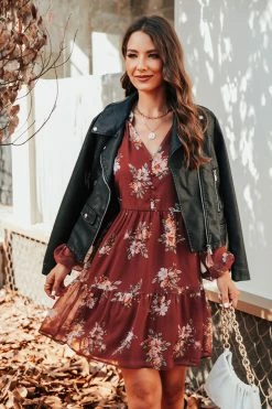 CUPSHE Hildred Floral Chiffon Mini Dress Clothing