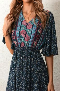 CUPSHE Clothing Carley Paisley Floral Print Maxi Dress