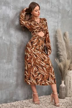 Promo ๐คฉ CUPSHE Addy Cutout Geometric Print A-Shape ๐ Dress Clothing ๐ 11 CUPSHE Addy Cutout Geometric Print A-Shape Dress Clothing