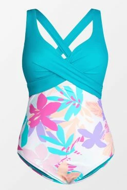 CUPSHE Mult Spring Molded Twist Front Tummy Control Plus Size One Piece One Pieces