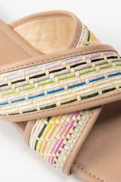 CUPSHE Hidden Gem Woven Strap Slide Sandals Beach Accessories