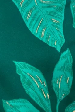 CUPSHE One Pieces Former Leaves Plunge Cutout Cross Back Monokini Swimsuit