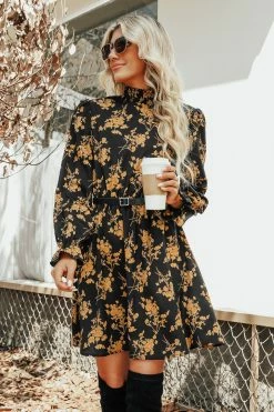 CUPSHE Kourtney Floral Print A-Line Dress