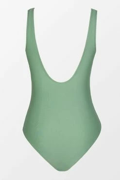 CUPSHE Forest Adventure Solid Wrap Front One Piece Swimsuit