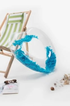 CUPSHE Beach Accessories Seafoam Heart Shape Swimming Ring With Feathers