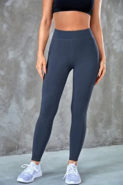 CUPSHE Clothing Carbon Elastic Waisted Leggings