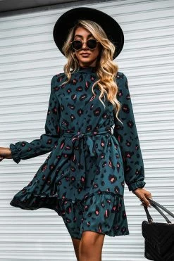 CUPSHE Finding Love Belted Leopard Print Mini Dress