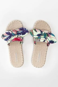 Best Sale π CUPSHE Spring Fling Tropical Bow Knot Slide π©΄ Sandals Beach Accessories π 9 CUPSHE Spring Fling Tropical Bow Knot Slide Sandals Beach Accessories
