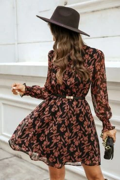 CUPSHE Clothing Chetana Floral Smocked Mini Dress