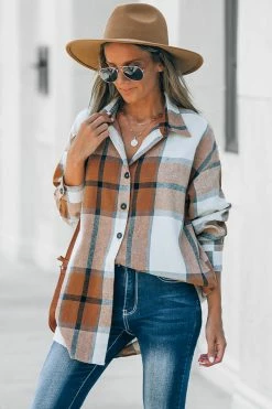 CUPSHE Adaline Plaid Oversized Shirt
