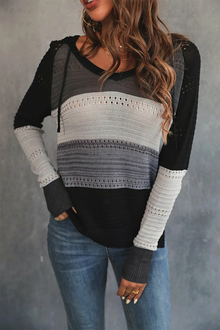 Deals π CUPSHE Caris Striped Drawstring Hood Sweater Clothing π 6 CUPSHE Caris Striped Drawstring Hood Sweater Clothing