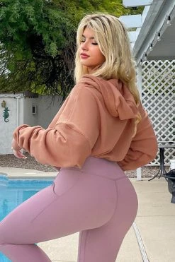 CUPSHE Barbados Drop Shoulder Crop Long Sleeve Hoodie Clothing