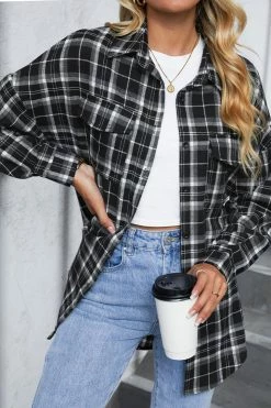 CUPSHE Wishlist Plaid Button-Front Shirt Clothing