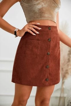 Promo โ๏ธ CUPSHE Amaya High Waist Button-Front ๐ Skirt ๐ 9 CUPSHE Amaya High Waist Button-Front Skirt