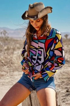 CUPSHE Long Sleeve Shirt Collar Tops Clothing