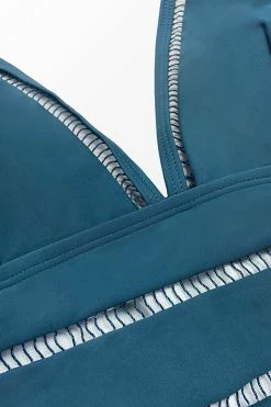 CUPSHE Essential Space Plunge Ladder Trim Monokini Swimsuit One Pieces