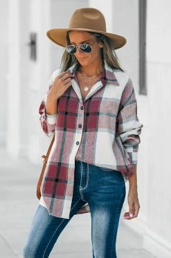 CUPSHE Ellis Plaid Button-Front Shirt