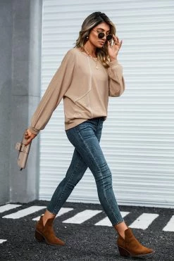 CUPSHE Clothing Take The Lead Inverted-Seam Sweatshirt