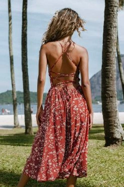 CUPSHE Dresses Best Sellers Bryana Ditsy Floral Ruched Lace-up Slip Dress